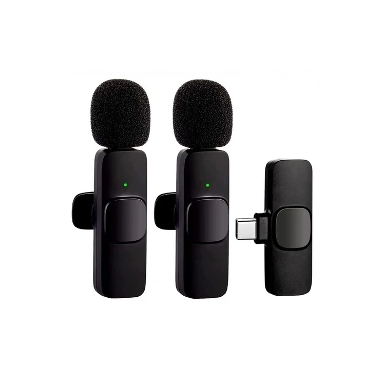 میکروفن یقه ای بی سیم مدل K9 Dual Type-C بسته 2 عددی