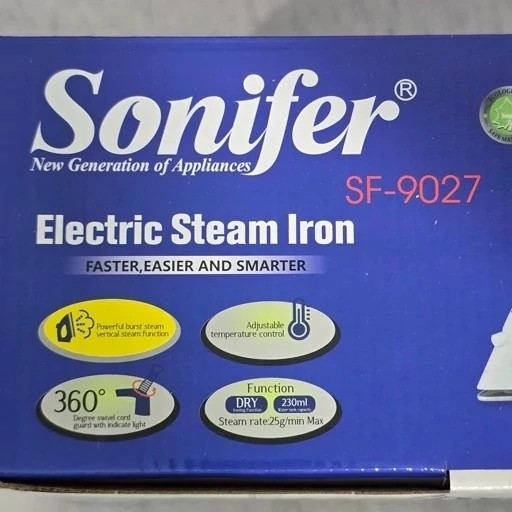اتو بخار سونیفر (کفه سرامیکی) 2000w (طراحی ارگونومیک) SF-9027