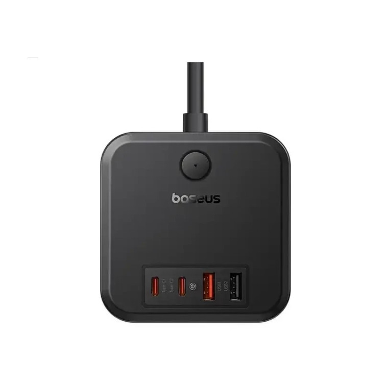 شارژر رومیزی باسئوس مدل PowerCombo 3AC+2U+2C توان 30 وات طول کابل 1.5 متر