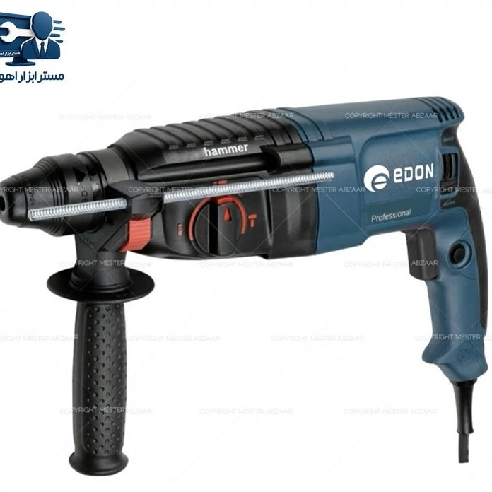 دریل تخریب بتن کن سه کاره ادون سه کیلویی آبی با کیف و رابط مدل EDON GBH-26