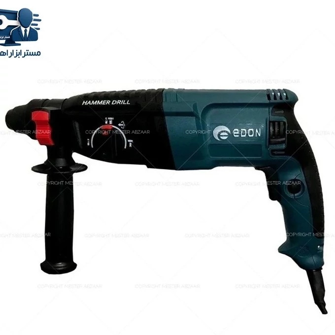 دریل تخریب بتن کن سه کاره ادون سه کیلویی آبی با کیف و رابط مدل EDON GBH-26