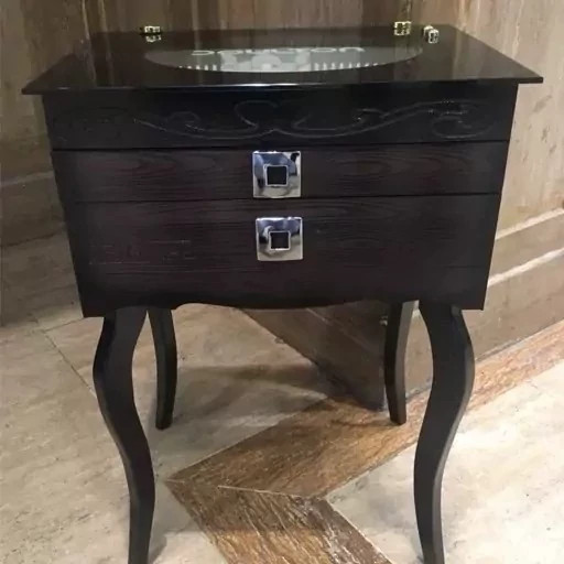 جعبه چوبی کنسول سرویس قاشق و چنگال 24 نفره کیفیت عالی پایه دار مارک دالتون