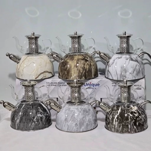 کتری قوری سوتی یونیک UNIQUE (6 رنگ) وارداتی (3 لیتر) (0.6 لیتر)