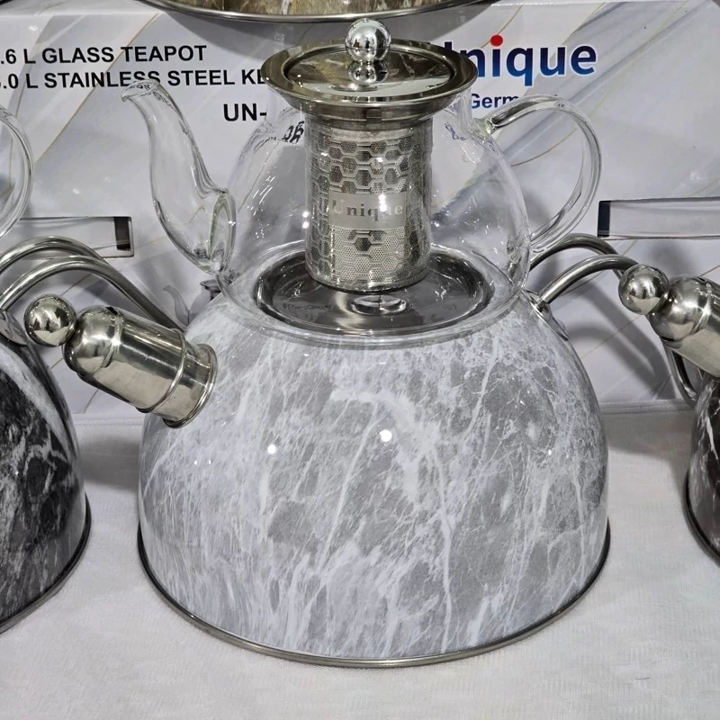 کتری قوری سوتی یونیک UNIQUE (6 رنگ) وارداتی (3 لیتر) (0.6 لیتر)