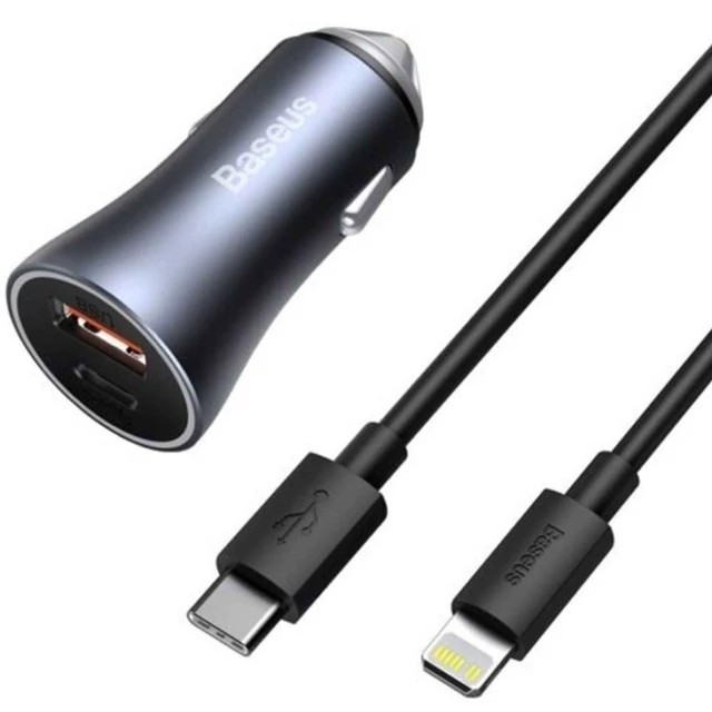 شارژر فندکی فست شارژ ماشین تایپ سی 40 وات بیسوس TZCCJD-B