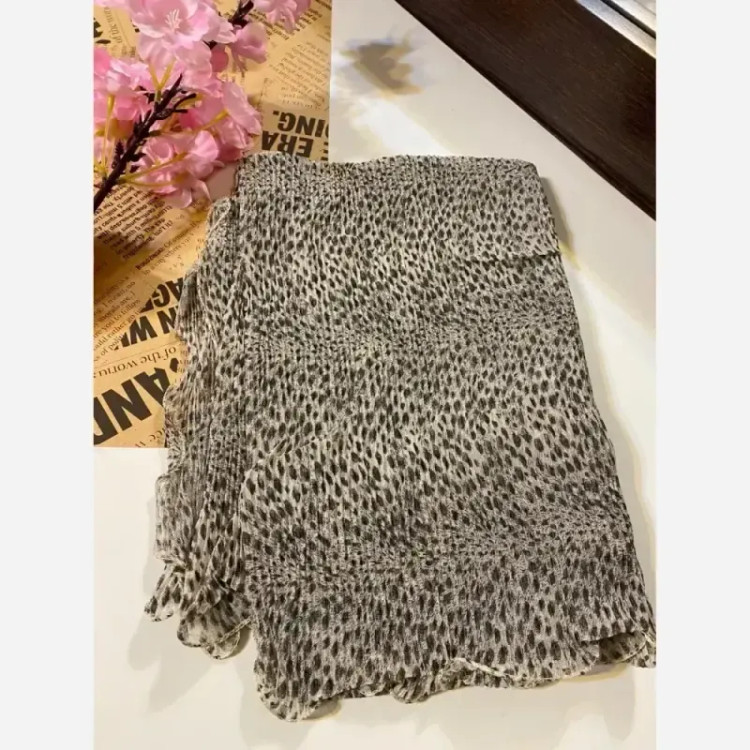 شال حریر شنی وارداتی حاشیه دالبر عروسکی سایز 185 در 80 سانتی متر